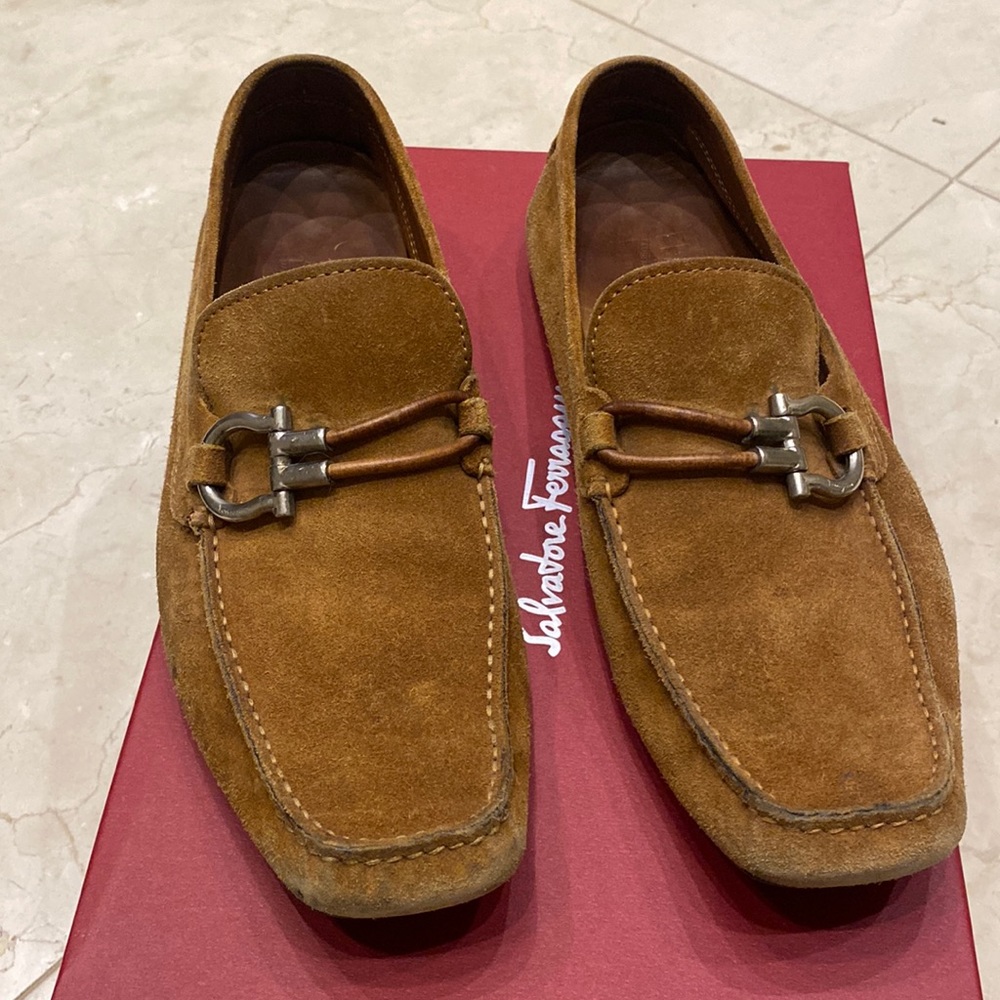 Salvatore Ferragamo men’s suede shoes